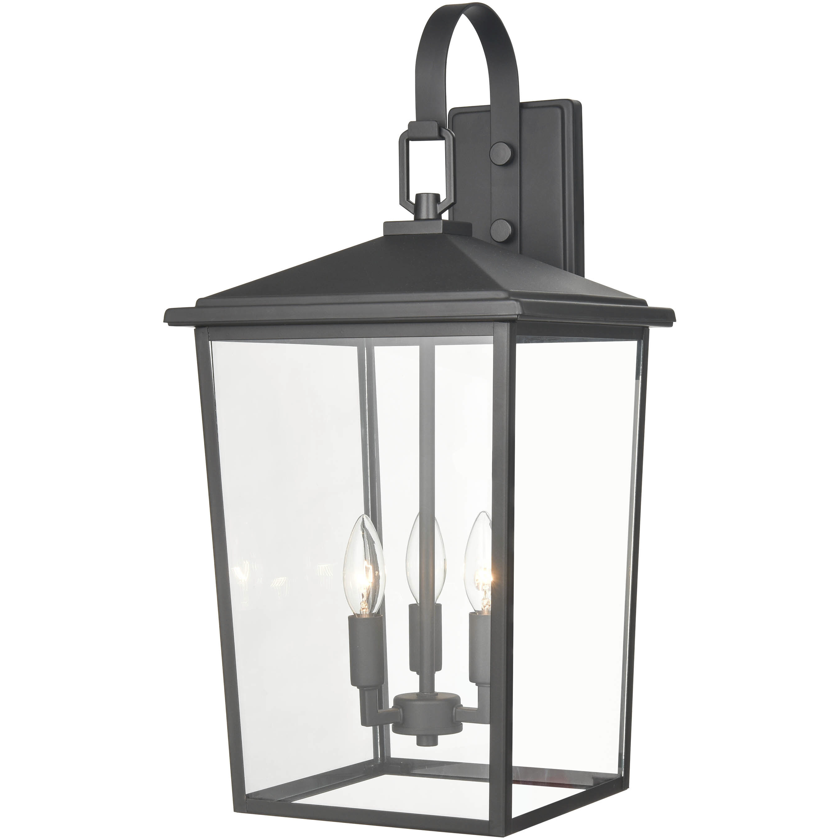 Fetterton 3 Light 23.5 inch Powder Coated Black Outdoor Wall Sconce